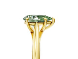 Yellow gold Fancy Green Pear  Solitaire Engagement Ring with Four-Prong Setting and Classic Band 5