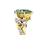 Yellow gold Fancy Green Pear  Solitaire Marquise Twist Band with Six-Prong Setting_86