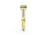 Yellow gold Fancy Green Princess  Brilliant Channel-Set Solitaire Ring with Four-Prong Setting_19