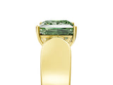 Yellow gold Fancy Green Princess Cut Cut Diamond Channel Set Solitaire Ring with Four-Prong Setting_5