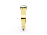 Yellow gold Fancy Green Princess Cut Diamond Channel Set Solitaire Ring with Four-Prong Setting_14