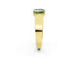 Yellow gold Fancy Green Princess Cut Diamond Channel Set Solitaire Ring with Four-Prong Setting_38