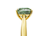 Yellow gold Fancy Green Princess Cut Diamond Solitaire Engagement Ring with Cathedral Setting and Four-Prong Mount_23