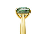Yellow gold Fancy Green Princess Cut Diamond Solitaire Engagement Ring with Cathedral Setting and Four-Prong Mount_29