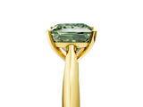 Yellow gold Fancy Green Princess Cut Diamond Solitaire Engagement Ring with Cathedral Setting and Four-Prong Mount_77