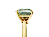 Yellow gold Fancy Green Princess Cut Diamond Solitaire Engagement Ring with Classic Band and Four-Prong Setting_23
