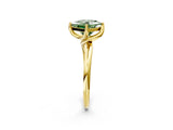 Yellow gold Fancy Green Princess Cut Diamond Solitaire Engagement Ring with Four-Prong Setting and Classic Band_22