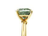 Yellow gold Fancy Green Princess Cut Diamond Solitaire Ring with Six-Prong Setting and Classic Band_59