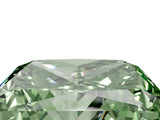 Yellow gold Fancy Green Princess Cut Halo Round Diamond Solitaire Ring with Pavé Band and Four-Prong Setting_52