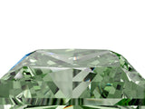 Yellow gold Fancy Green Princess Cut Halo Round Diamond Solitaire Ring with Pavé Band and Four-Prong Setting_53