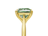 Yellow gold Fancy Green Princess Cut Solitaire Diamond Ring with Six-Prong Setting and Classic Band_17