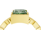 Yellow gold Fancy Green Princess  Milgrain Marquise Diamond Twist Band Ring_67