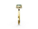 Yellow gold Fancy Green Radiant  Brilliant Solitaire Engagement Ring with Six-Prong Setting and Classic Band_22