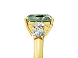 Yellow gold Fancy Green Radiant  Cut Diamond Five-Stone Prong Set White Gold Ring_38