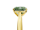 Yellow gold Fancy Green Radiant Cut Diamond Solitaire Engagement Ring with Cathedral Setting and Four-Prong Mount_35