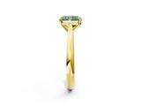 Yellow gold Fancy Green Radiant Cut Diamond Solitaire Engagement Ring with Cathedral Setting and Four-Prong Mount_68