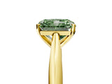 Yellow gold Fancy Green Radiant Cut Diamond Solitaire Engagement Ring with Cathedral Setting and Four-Prong Mount_71
