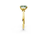 Yellow gold Fancy Green Radiant Cut Diamond Solitaire Engagement Ring with Classic Band and Four-Prong Setting_108