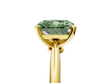 Yellow gold Fancy Green Radiant Cut Diamond Solitaire Engagement Ring with Classic Band and Four-Prong Setting_111