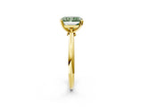Yellow gold Fancy Green Radiant Cut Diamond Solitaire Engagement Ring with Classic Band and Four-Prong Setting_26