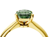 Yellow gold Fancy Green Radiant Cut Diamond Solitaire Engagement Ring with Classic Band and Four-Prong Setting_28