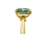 Yellow gold Fancy Green Radiant Cut Diamond Solitaire Engagement Ring with Classic Band and Four-Prong Setting_29