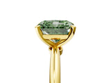 Yellow gold Fancy Green Radiant Cut Diamond Solitaire Ring with Six-Prong Setting and Classic Band_300