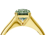 Yellow gold Fancy Green Radiant Cut Solitaire Diamond Ring with Six-Prong Setting and Classic Band_16