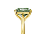 Yellow gold Fancy Green Radiant Cut Solitaire Diamond Ring with Six-Prong Setting and Classic Band_17