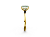 Yellow gold Fancy Green Radiant  Cut Solitaire Engagement Ring with Four-Prong Setting and Classic Band_22