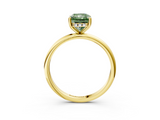 Yellow gold Fancy Green Radiant  Cut Solitaire Engagement Ring with Four-Prong Setting and Classic Band_23