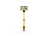 Yellow gold Fancy Green Radiant  Cut Solitaire Engagement Ring with Four-Prong Setting on a Classic Band_27