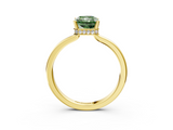 Yellow gold Fancy Green Radiant  Cut Solitaire Engagement Ring with Four-Prong Setting on a Classic Band_28