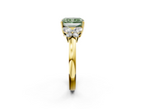 Yellow gold Fancy Green Radiant  Cut Solitaire Floral Diamond Ring with Four-Prong Setting_38