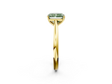 Yellow gold Fancy Green Radiant  Cut Solitaire Ring with Cathedral Band and Four-Prong Setting_40