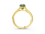 Yellow gold Fancy Green Radiant  Cut Solitaire Ring with Cathedral Band and Four-Prong Setting_41