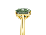 Yellow gold Fancy Green Radiant  Cut Solitaire Ring with Cathedral Band and Four-Prong Setting_43
