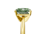 Yellow gold Fancy Green Radiant  Cut Solitaire Ring with Four-Prong Setting on a Classic Band_30