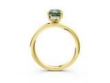 Yellow gold Fancy Green Radiant  Cut Solitaire Ring with Thin Band and Four-Prong Setting_19