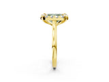 Yellow gold Fancy Green Radiant  Diamond Cluster Halo Solitaire with Four-Prong Setting_78