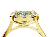 Yellow gold Fancy Green Radiant  Diamond Cluster Halo Solitaire with Four-Prong Setting_80