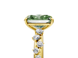 Yellow gold Fancy Green Radiant  Diamond Cluster Prong-Set Solitaire Ring_28