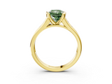Yellow gold Fancy Green Radiant  Solitaire Bezel-Set Diamond Ring with Channel-Set Band_92