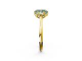 Yellow gold Fancy Green Radiant  Solitaire Cathedral Diamond Ring with Six-Prong Setting_19