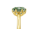 Yellow gold Fancy Green Radiant  Solitaire Cathedral Diamond Ring with Six-Prong Setting_22