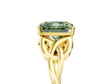 Yellow gold Fancy Green Radiant  Solitaire Celtic Knot Engagement Ring with Four-Prong Setting_47
