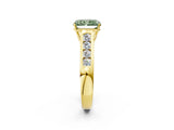 Yellow gold Fancy Green Radiant  Solitaire Channel-Set Diamond Engagement Ring with Four-Prong Setting_34