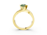 Yellow gold Fancy Green Radiant  Solitaire Channel-Set Split Shank Ring with Tension Prong Setting_6