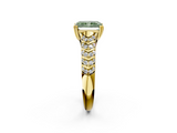 Yellow gold Fancy Green Radiant  Solitaire Chevron Pave Diamond Engagement Ring with Six-Prong Setting_5