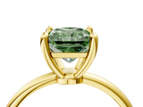 Yellow gold Fancy Green Radiant  Solitaire Diamond Ring with 4-Prong Setting on a Classic Band_7